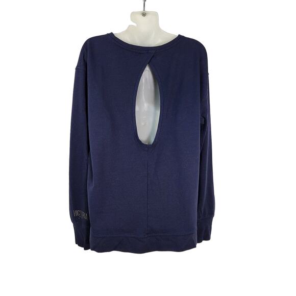 VS Victorias Secret Sport Womens Sweatshirt Medium Keyhole Open Back Pullover - Picture 1 of 11